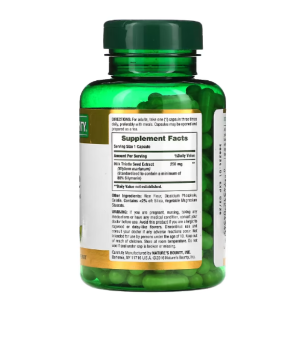 Nature's Bounty, Milk Thistle, 250 mg, 200 Capsules