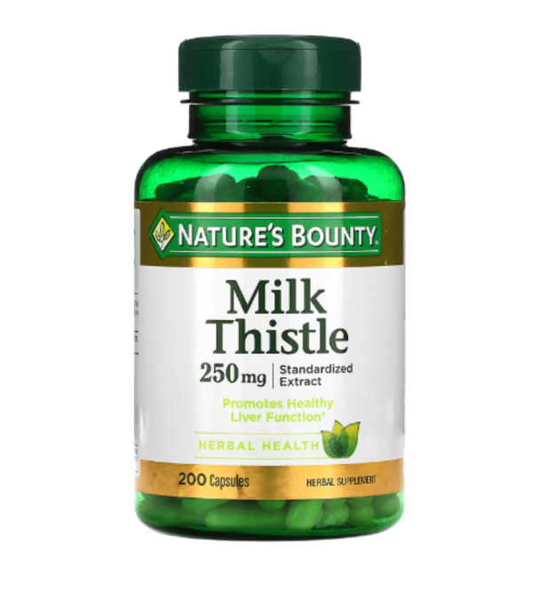 Nature's Bounty, Milk Thistle, 250 mg, 200 Capsules