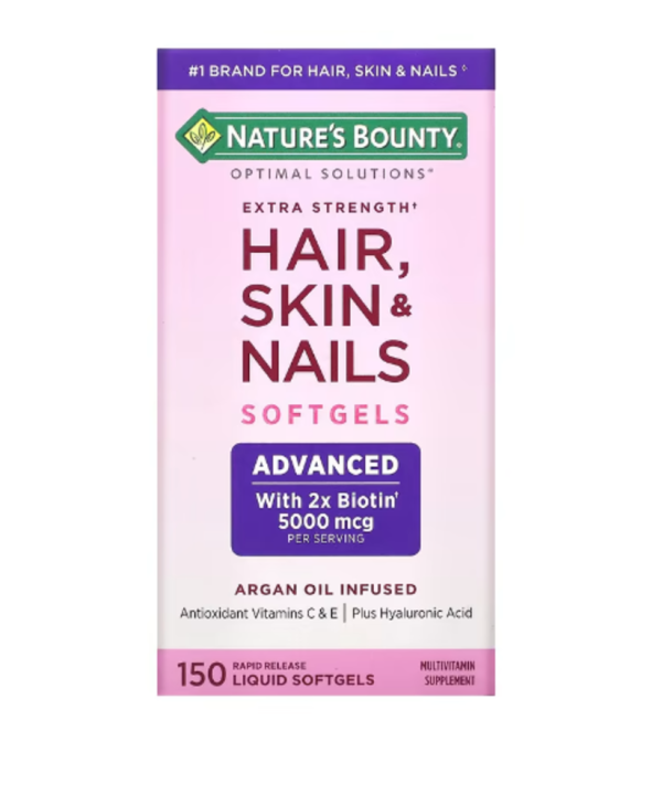 Nature's Bounty, Optimal Solutions, Extra Strength Hair, Skin & Nails, 150 Rapid Release Liquid Softgels
