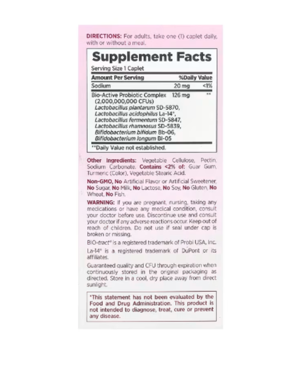 Nature's Bounty, Optimal Solutions, Women's Health, Controlled Delivery Probiotic, 30 Caplets