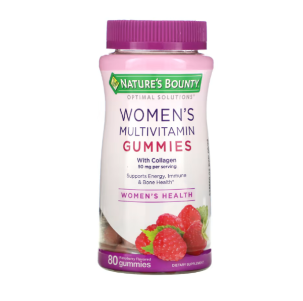 Nature's Bounty, Optimal Solutions, Women's Multivitamin Gummies, Raspberry, 80 Gummies