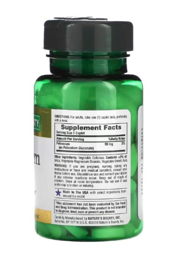 Nature's Bounty, Potassium, 99 mg, 100 Caplets