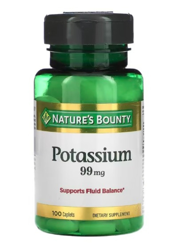 Nature's Bounty, Potassium, 99 mg, 100 Caplets