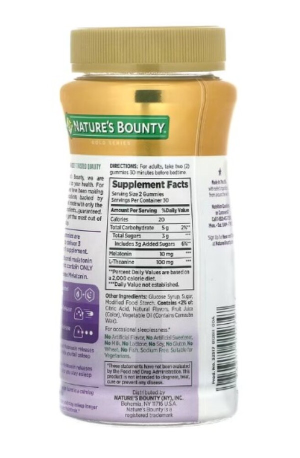 Nature's Bounty, Sleep 3 Gummies, Blueberry, 10 mg, 60 Gummies (5 mg per Gummy)