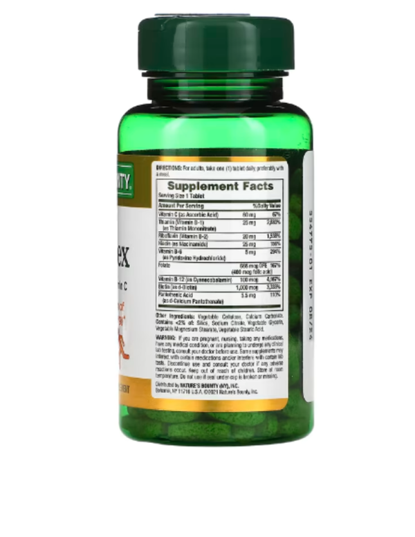 Nature's Bounty, Super B-Complex with Folic Acid Plus Vitamin C, 150 Coated Tablets