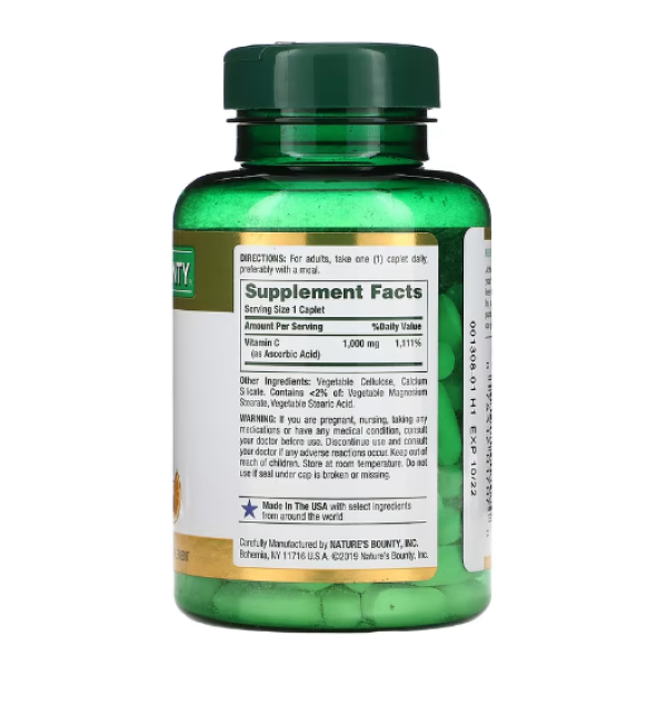 Nature's Bounty, Vitamin C, 1,000 mg, 100 Caplets