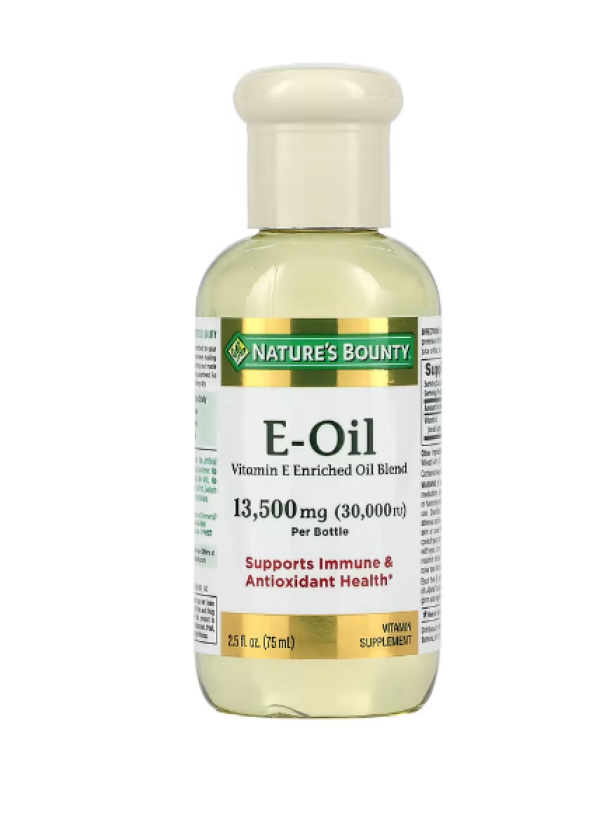 Nature's Bounty, Vitamin E-Oil, 13,500 mg (30,000 IU), 2.5 fl oz (75 ml)