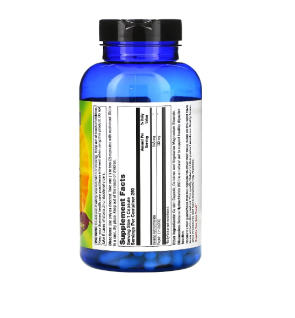 Nature's Life, Betaine HCl, 648 mg, 250 Capsules