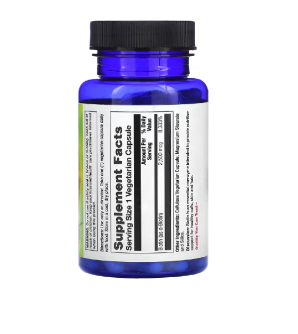 Nature's Life, Biotin, 2,500 mcg, 100 Veggie Caps