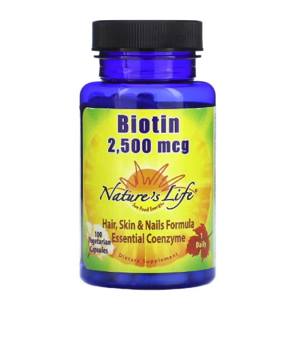 Nature's Life, Biotin, 2,500 mcg, 100 Veggie Caps