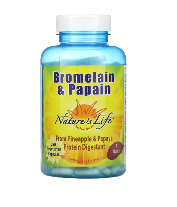 Nature's Life, Bromelain & Papain, 250 Vegetarian Capsules