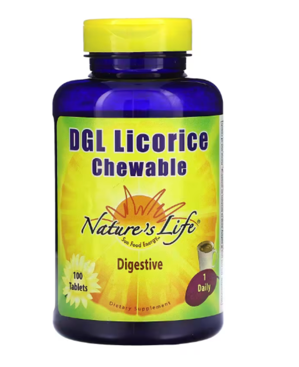 Nature's Life, DGL Licorice Chewable, 100 Tablets