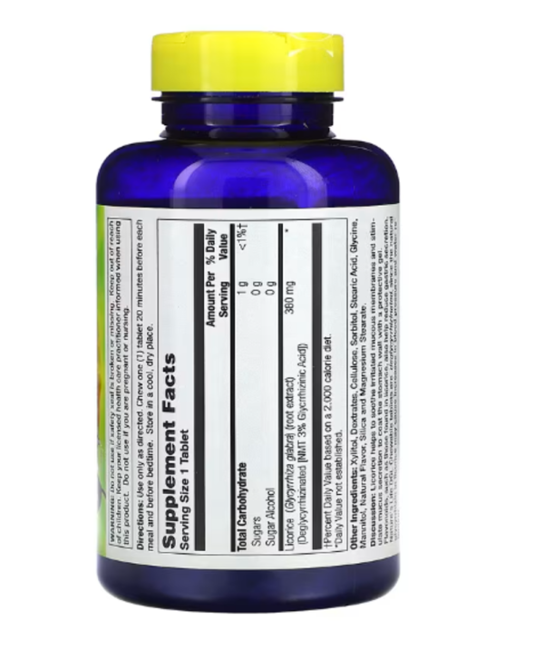 Nature's Life, DGL Licorice Chewable, 100 Tablets