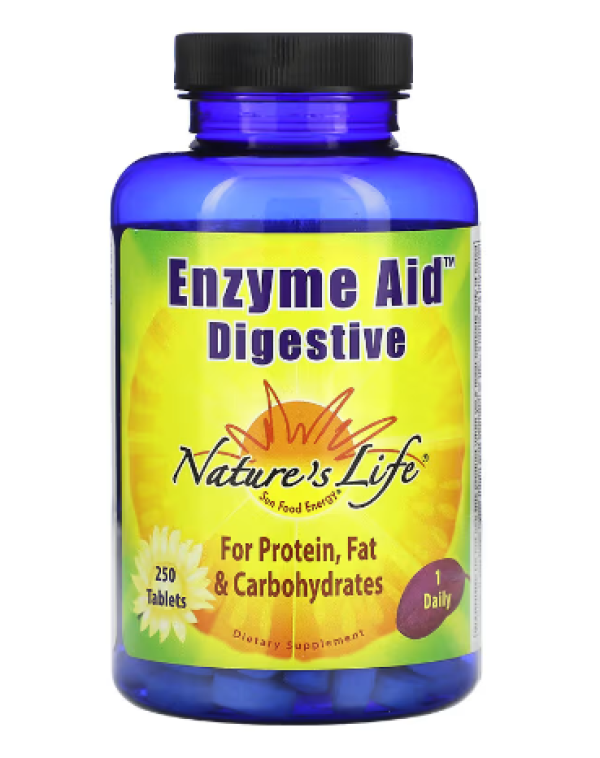 Nature's Life, Enzyme Aid, Digestive, 250 Tablets