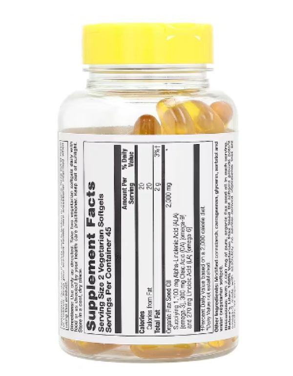 Nature's Life, Flax Seed Oil, 90 Vegetarian Softgels