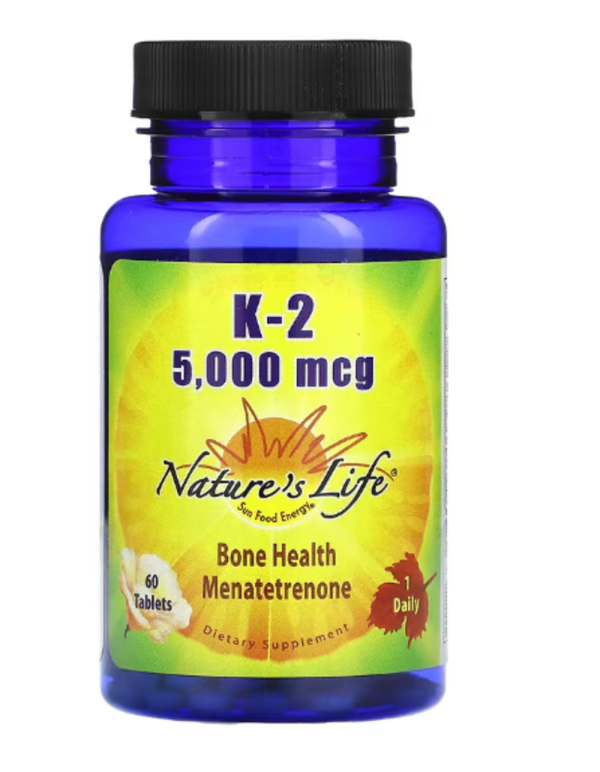 Nature's Life, K-2, 5,000 mcg, 60 Tablets