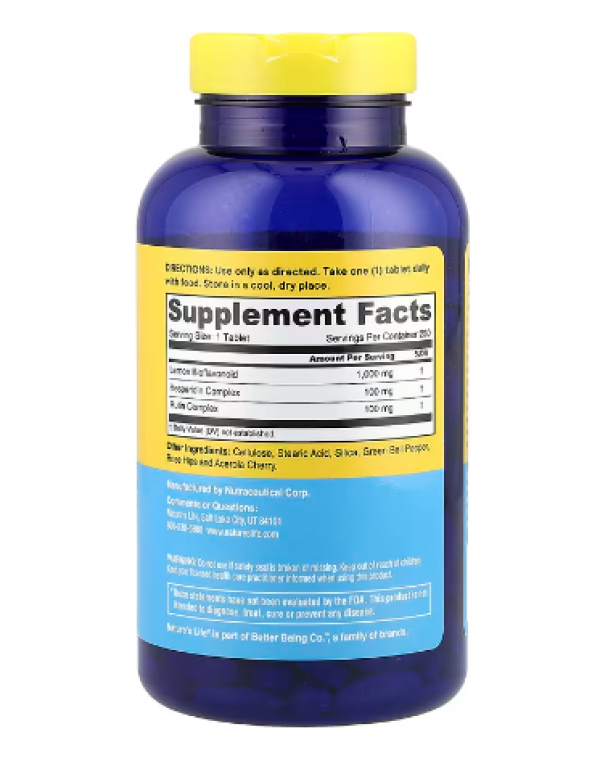 Nature's Life, Lemon Bioflavonoids, 1,000 mg, 250 Tablets