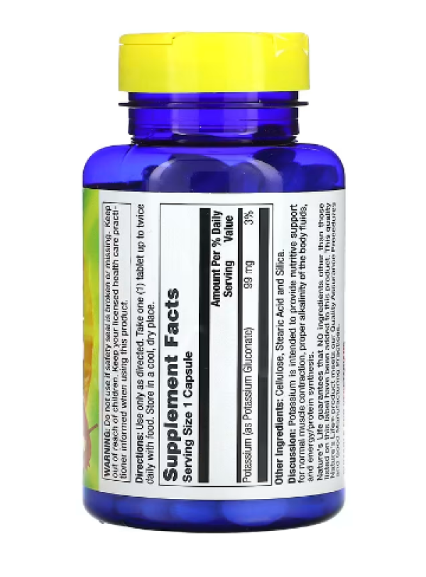 Nature's Life, Potassium, 99 mg, 250 Tablets