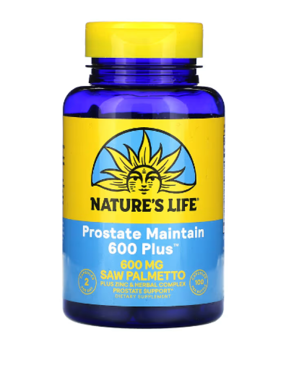 Nature's Life, Prostate Maintain 600 Plus, 100 Capsules