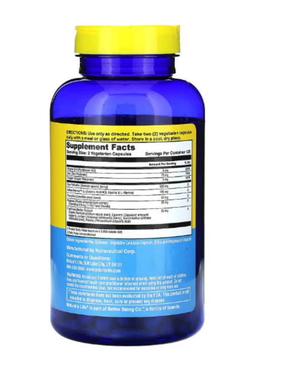 Nature's Life, Prostate Maintain 600 Plus, 250 Vegetarian Capsules