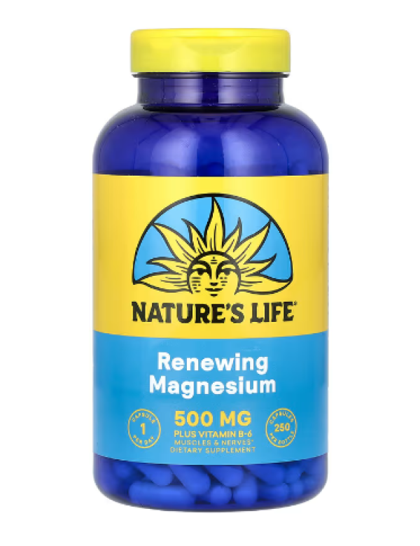 Nature's Life, Renewing Magnesium, 500 mg, 250 Capsules