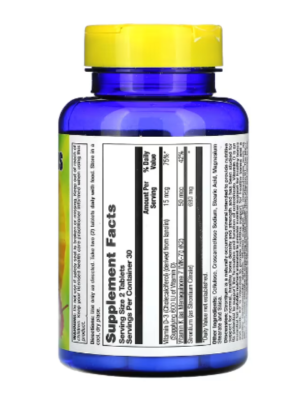 Nature's Life, Strontium Plus D3 &K2, 60 Tablets