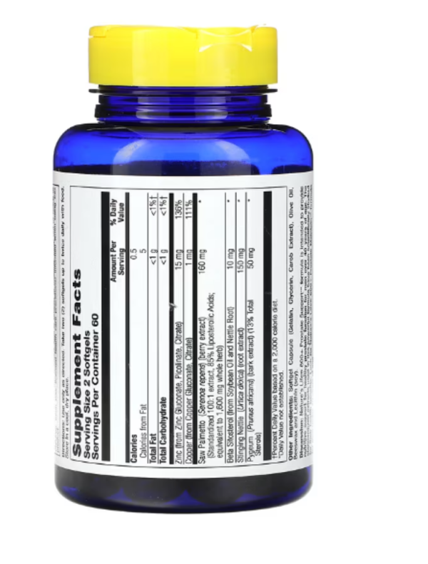 Nature's Life, Sun Food Energy, 800+ Prostate Support, 120 Softgels