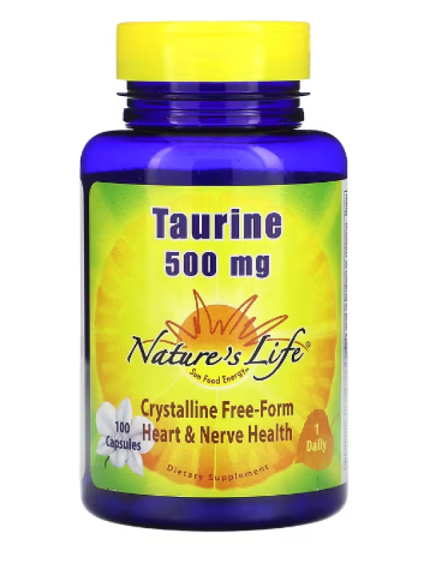 Nature's Life, Taurine, 500 mg, 100 Capsules