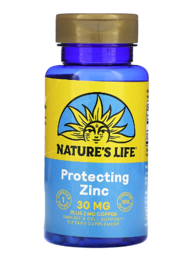 Nature's Life, Zinc , 30 mg, 100 Capsules