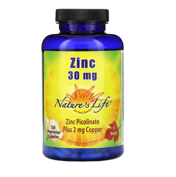 Nature's Life, Zinc, 30 mg, 250 Veggie Caps