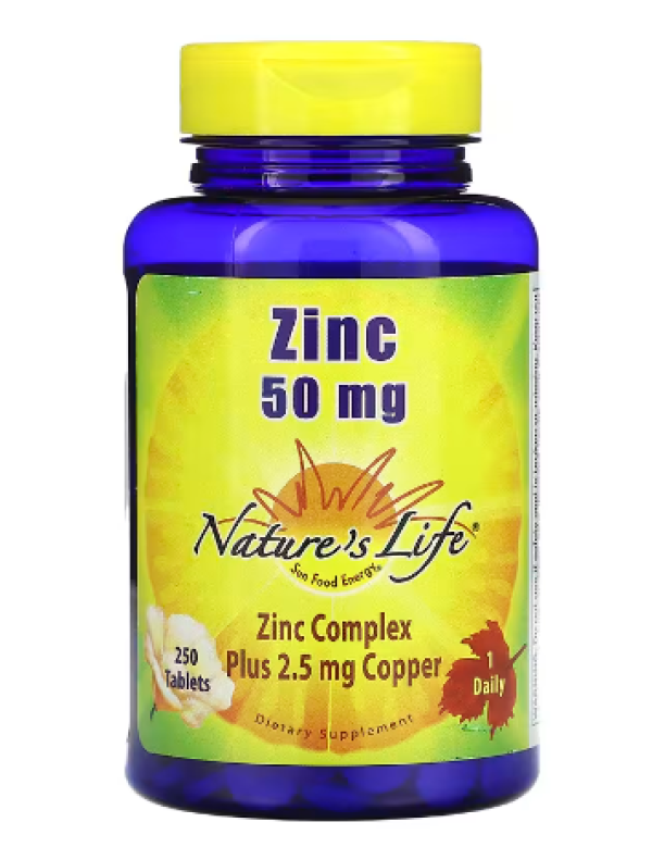 Nature's Life, Zinc, 50 mg, 250 Tablets