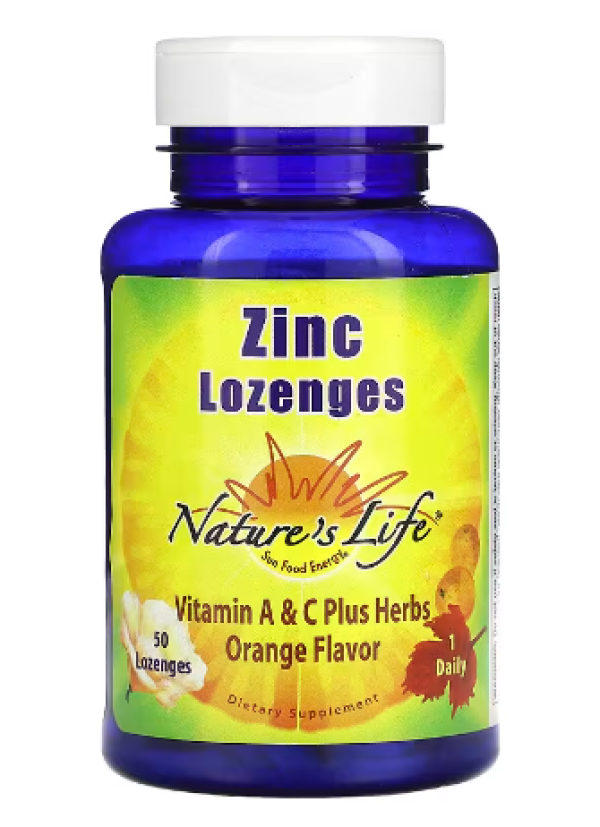Nature's Life, Zinc Lozenges, Orange, 50 Lozenges