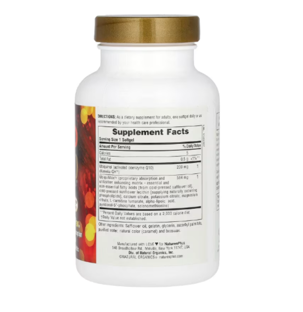 Nature's Plus, Beyond CoQ10, Ubiquinol, 200 mg, 60 Softgels