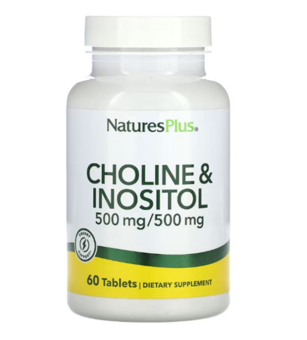 Nature's Plus, Choline & Inositol, 500/500 mg, 60 Tablets