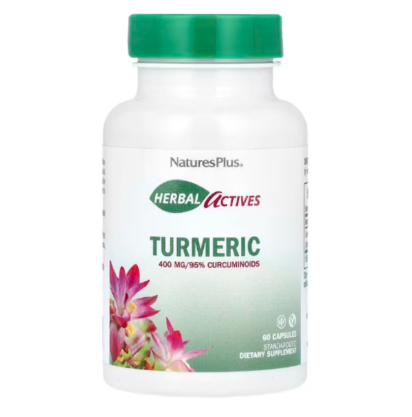 Nature's Plus, Herbal Actives, Turmeric, 400 mg, 60 Veggie Caps
