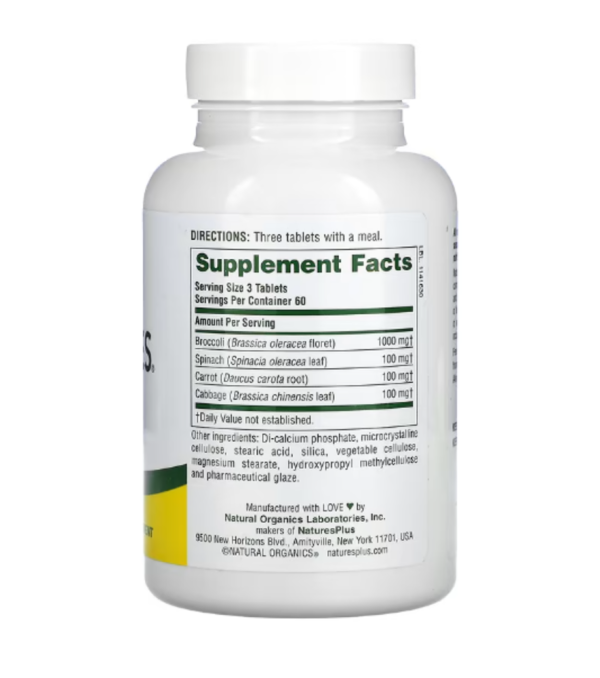Nature's Plus, Mixed Vegetables, 180 Tablets