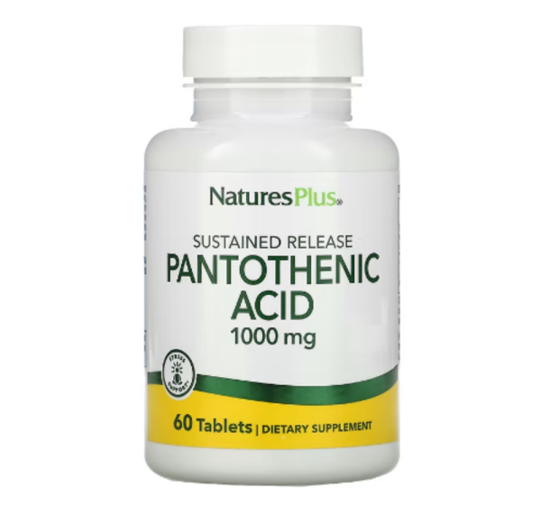 Nature's Plus, Pantothenic Acid, 1000 mg, 60 Tablets