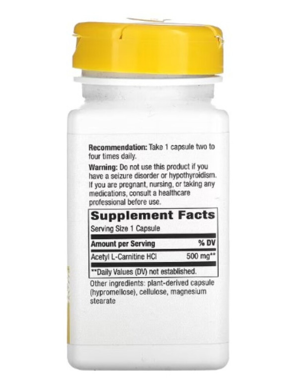 Nature's Way, Acetyl L-Carnitine, 500 mg, 60 Vegan Capsules