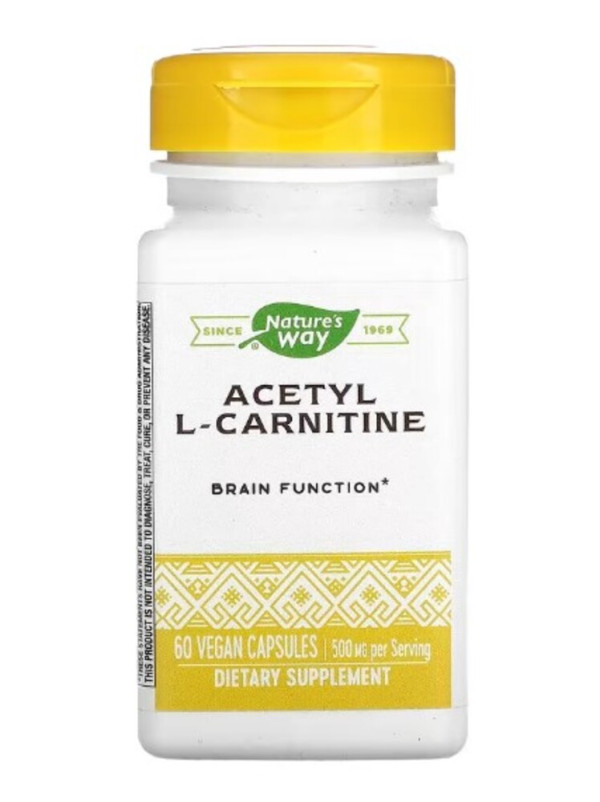 Nature's Way, Acetyl L-Carnitine, 500 mg, 60 Vegan Capsules
