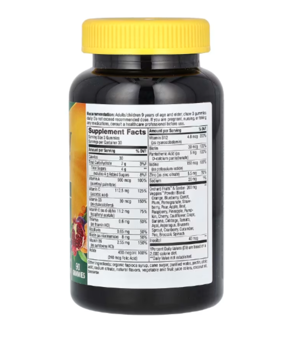 Nature's Way, Alive! Adult Premium Gummies Multivitamin, Grape and Cherry, 90 Gummies