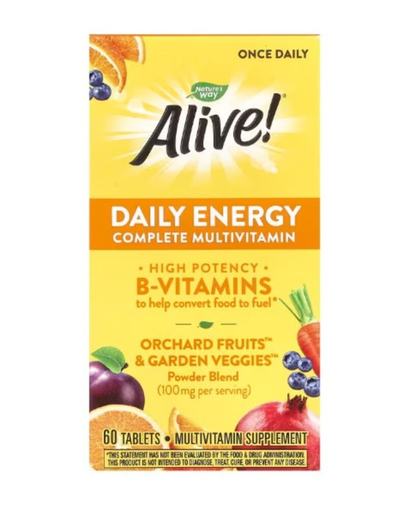 Nature's Way, Alive! Daily Energy, Complete Multivitamin, 60 Tablets