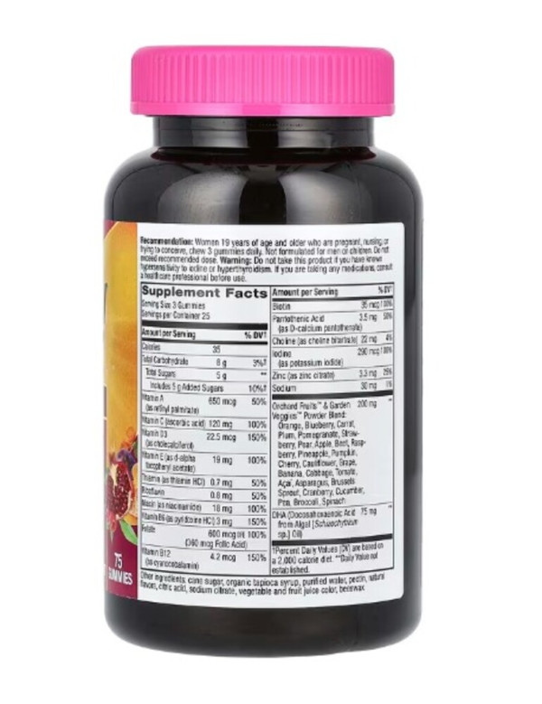 Nature's Way, Alive! Daily Support Premium Prenatal, Strawberry & Lemon, 75 Gummies