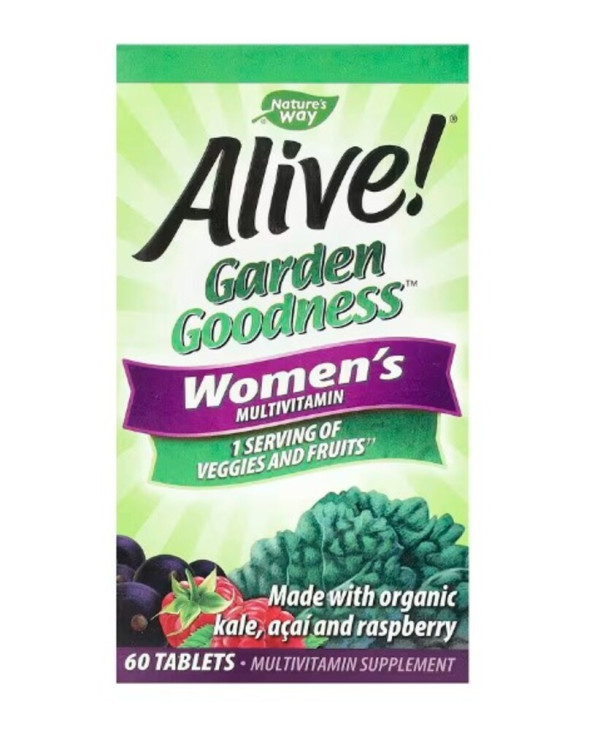 Nature's Way, Alive! Garden Goodness, Women's Multivitamin, 60 Tablets