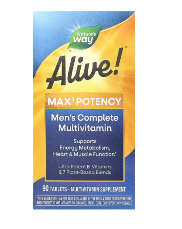 Nature's Way, Alive! Max3 Potency, Men's Multivitamin, 90 Tablets