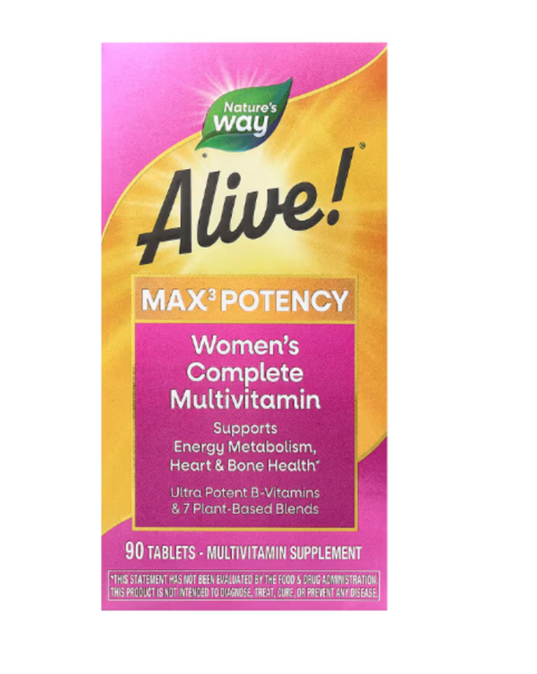 Nature's Way, Alive! Max3 Potency, Women's Multivitamin, 90 Tablets