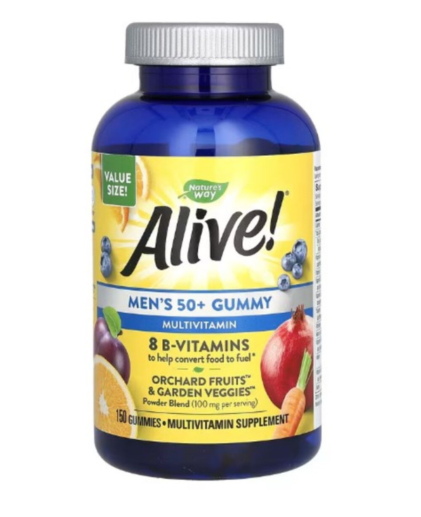 Nature's Way, Alive! Men's 50+ Gummy Multivitamin, 150 Gummies