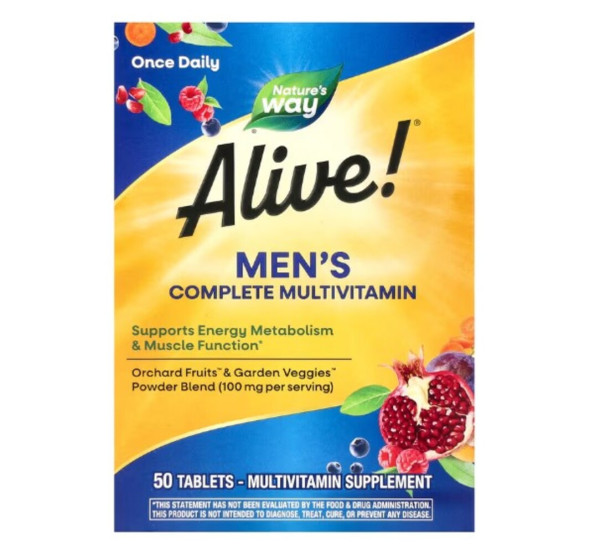 Nature's Way, Alive!, Men's Complete Multivitamin, 50 Tablets