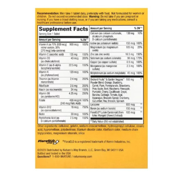 Nature's Way, Alive!, Men's Complete Multivitamin, 50 Tablets