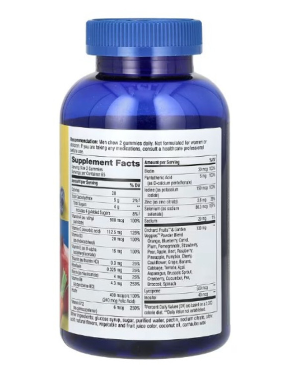 Nature's Way, Alive! Men's Gummy Multivitamin, Fruit, 130 Gummies