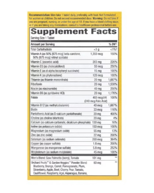 Nature's Way, Alive! Men's Ultra Multivitamin, 60 Tablets